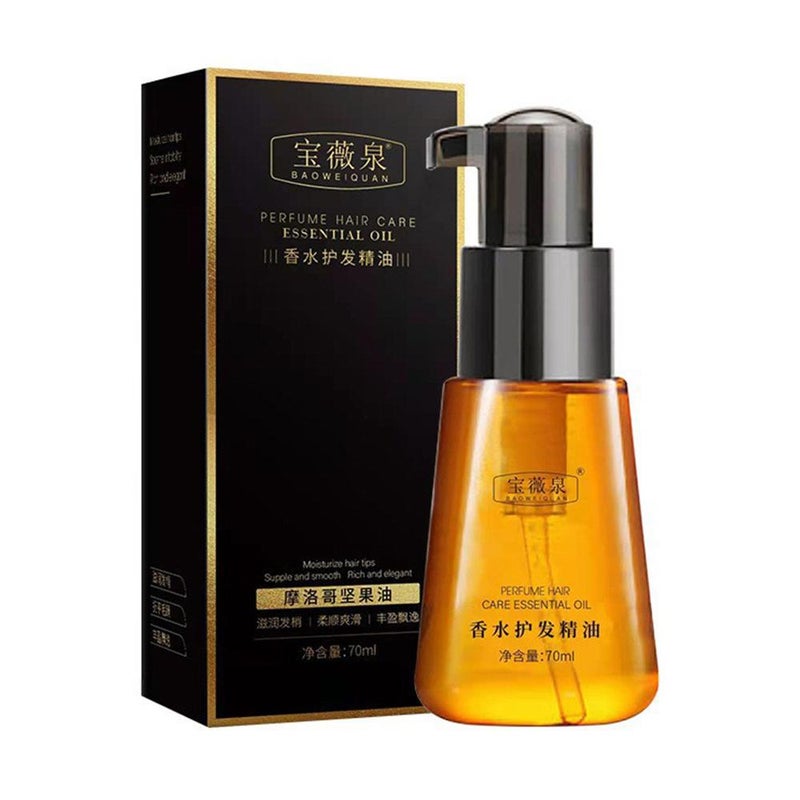 Baoweiquan Hair Oil Leave-in Serum Repairs Frizzy, Curly, and Smooth Moroccan Hair Oil